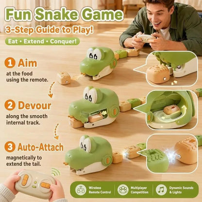 Magnetic Splicing Remote Control Battle Snake Toy Classic Snake Game Simulation RC Snake Family Interactive Party Game Gift