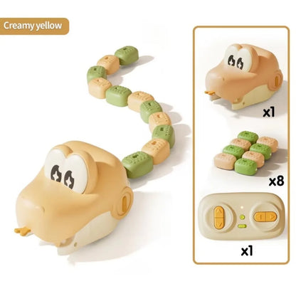 Magnetic Splicing Remote Control Battle Snake Toy Classic Snake Game Simulation RC Snake Family Interactive Party Game Gift