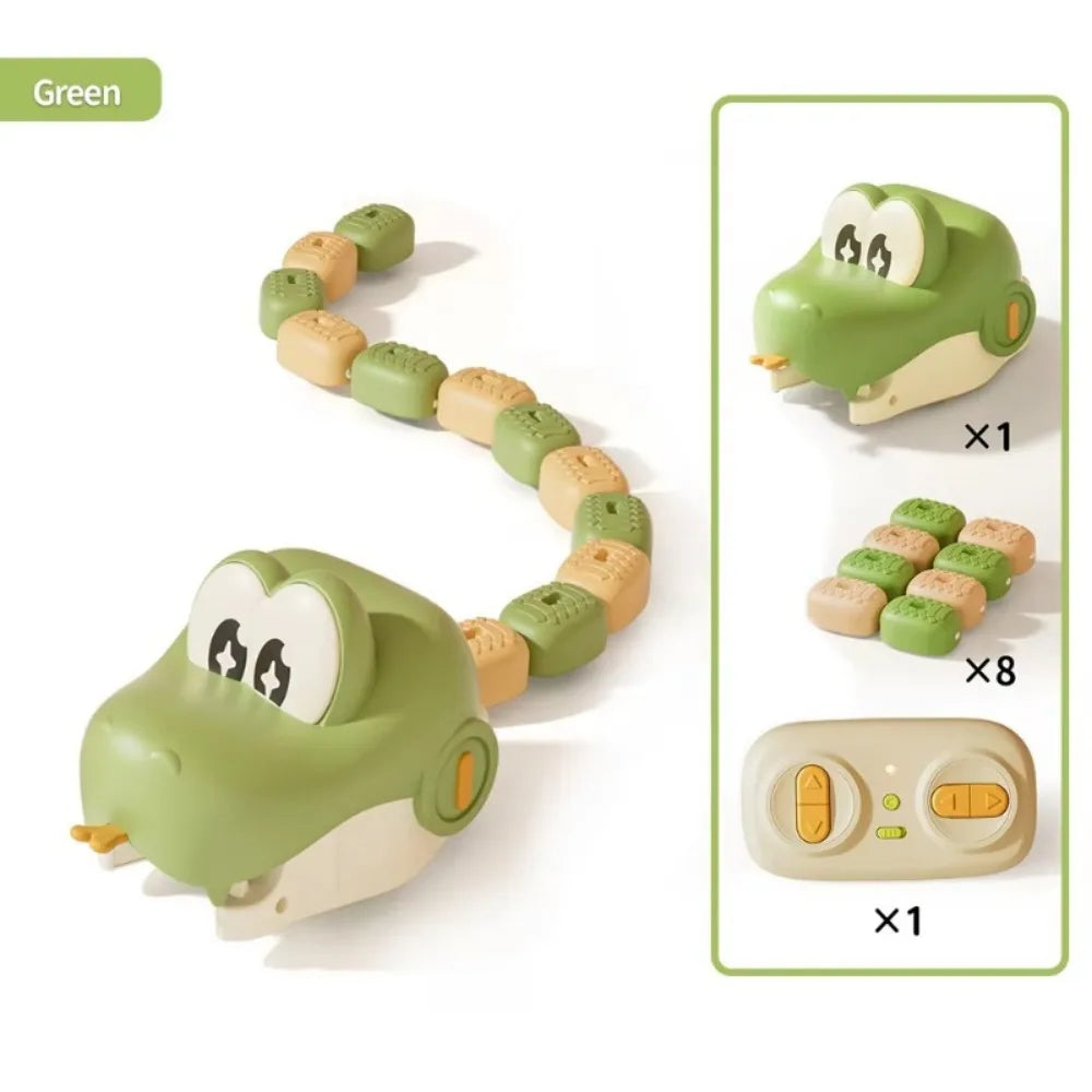 Magnetic Splicing Remote Control Battle Snake Toy Classic Snake Game Simulation RC Snake Family Interactive Party Game Gift
