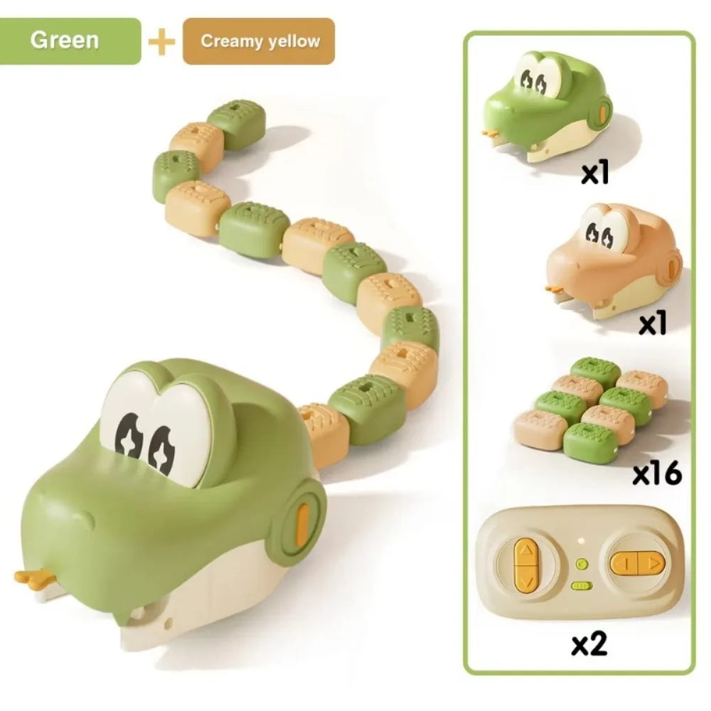 Magnetic Splicing Remote Control Battle Snake Toy Classic Snake Game Simulation RC Snake Family Interactive Party Game Gift