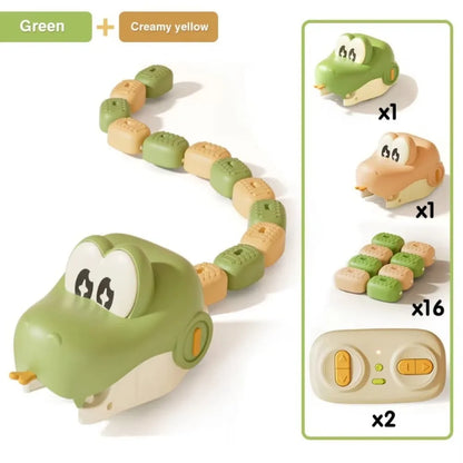 Magnetic Splicing Remote Control Battle Snake Toy Classic Snake Game Simulation RC Snake Family Interactive Party Game Gift