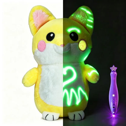 Glow-In-The-Dark Doodle Plush Doll Toy, Luminous Light Painting Plush Toy, Educational Stress Relief Toy, Birthday Gift