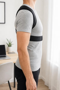 Posture corrector back brace worn from the side